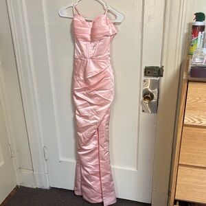 Elegant Pink Evening Gown